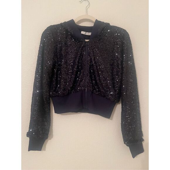 Susana Monaco Sequin Hoodie NEW NWT - Picture 2 of 9